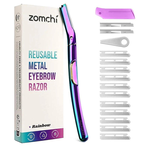 ZOMCHI Dermaplane Razor for Women Face, Premium Facial Razor & Eyebrow Razor, Dermaplaning Tool with Metal Handle, Removes...