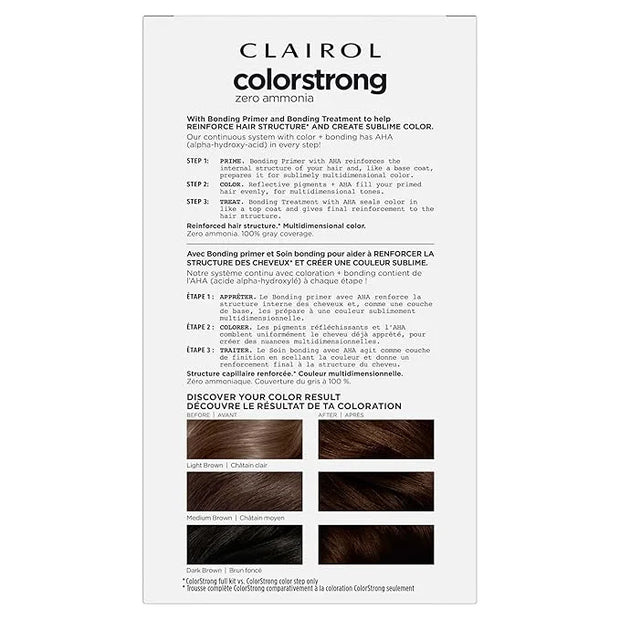 Clairol ColorStrong Permanent Zero Ammonia Hair Dye, 5.0 Medium Brown - Toscana Hair Color, Pack of 1 - Product Image