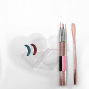 3Pcs Clear Handheld Acrylic Palette Heart Shaped Acrylic