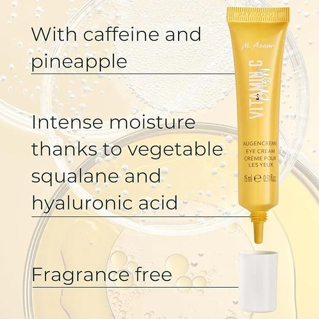 M. Asam VITAMIN C BRIGHT Eye Cream (0.5 Fl Oz) - Dark Circle Eye Treatment, Anti-Aging Eye Cream, Hydrating Vitamin C Eye ...