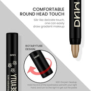 evpct Light Khaki Shimmer Cream Eye Shadow Brightener Sticks Set for Eyes, Khaki Shimmery Matte Pencil Eye shadow Applicat...