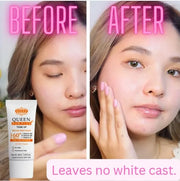 QUEEN SUN PLUS | TONE UP Sunscreen SPF 60 Primer-Anti Aging, Face Moisturizer- Vitamin B3, B5, E- Non-Greasy, Silky Touch,...