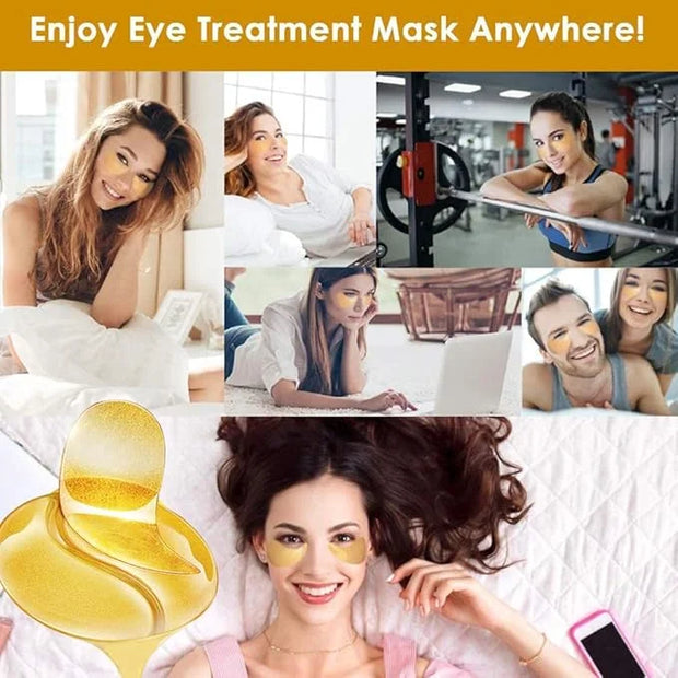 Under Eye Patches, 24K Gold Eye Mask, 60PCS Under Eye Mask, Collagen Gel Pads Patch Treatments for Lighten Wrinkles Puffy ...