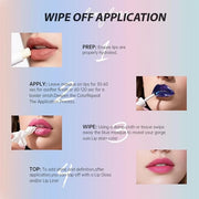 Matte Lip Gloss Peel Off Masque - Peel Off Lip Stain Tattoo,Cranberry Peel Off Lip Tint，Long Lasting Waterproof Transfer-p...