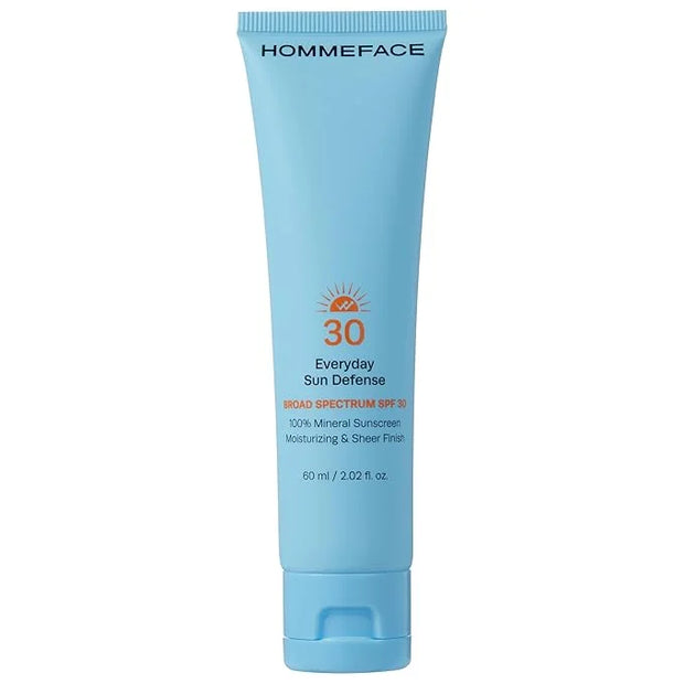 HOMMEFACE Everyday Sun Defense Broad Spectrum SPF 30 - Daily Mineral Face Moisturizer, Facial Sunscreen Lotion, Reef-Safe,...