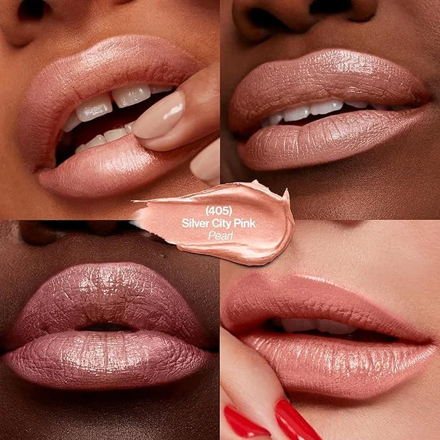 Revlon Super Lustrous Lipstick, Creamy Formula For Soft, Fuller-Looking Lips, Moisturized Feel, 405 Silver City Pink, 0.15...