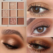 Eyeshadow Palette Makeup- 9 Colors Naked Eyeshadow Palette Matte Shimmer Korean Natural Eye Shadow palettes Highly Pigment...