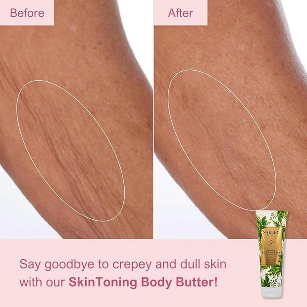 Nakery Skin Toning Body Butter for Women - Firming Body Lotion for Women - Peptide Infused Body Lotion for Crepey & Saggin...