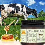 Beef Tallow For Skin – Natural Tallow and Honey Balm Face Moisturizer, Organic Grass-Fed Tallow, Deeply Nourishing Whipped...