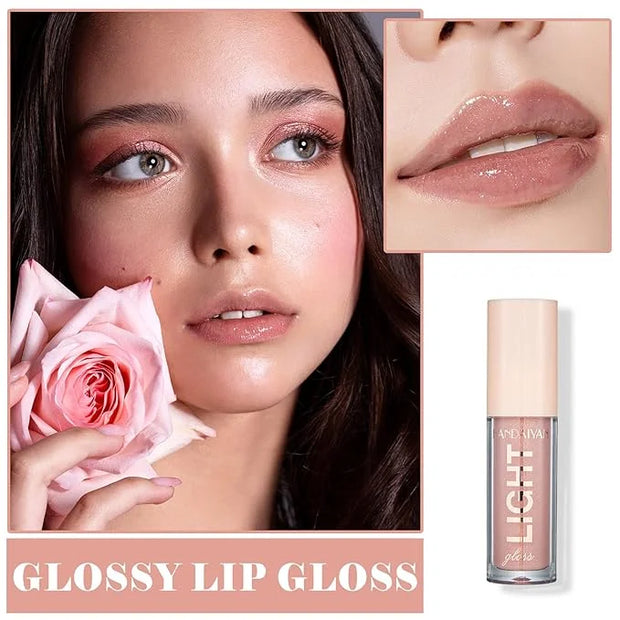 CAHIUYOA Plumping Moisturizing Lip Gloss Lipgloss,Nude Lip Gloss Lip Stain Long Lasting Waterproof,Shine Glossy Liquid Lip...
