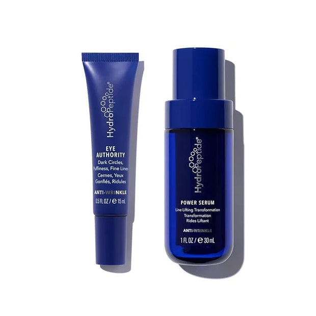HydroPeptide Eye Authority and Power Serum Anti-Wrinkle Bundle, (0.5 Ounce and 1 Ounce) - Product Image