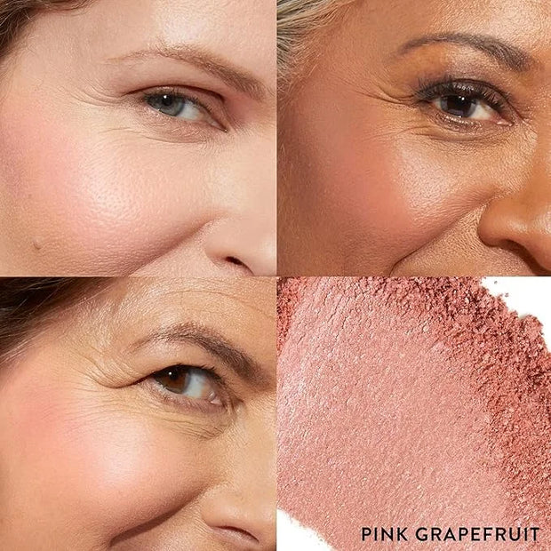 LAURA GELLER NEW YORK Baked Blush-n-Brighten Marbleized Blush + Angled Brush (06 Pink Grapefruit, 47mm) - Product Image