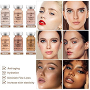 BB Facial Glow Serum Starter Kit Hyaluronic Acid Essence Foundation Skin Care Kit 0.27oz 12 Vials, Combined With Niacinami...