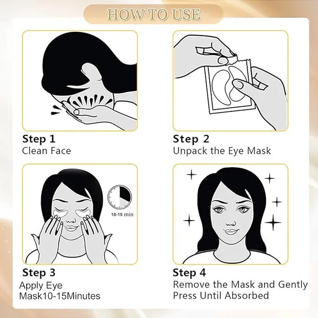 MOND'SUB Premium Under Eye Patches, Gel Eye Patches Hydrating & Refresh for Puffy Eyes, Under Eye Bags & Dark Circles, Nat...