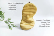 Premium Handcrafted 25 Momme Mulberry Silk Eye Mask for Sleeping (Golden Honey) - Product Image