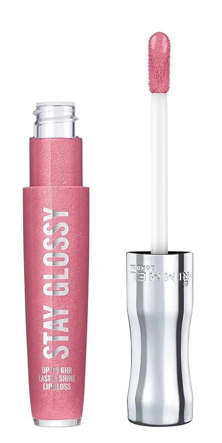 Rimmel Stay Glossy Lip Gloss - Non-Sticky and Lightweight Formula for Lip Color and Shine - 140 Flower Power, .18oz - Prod...
