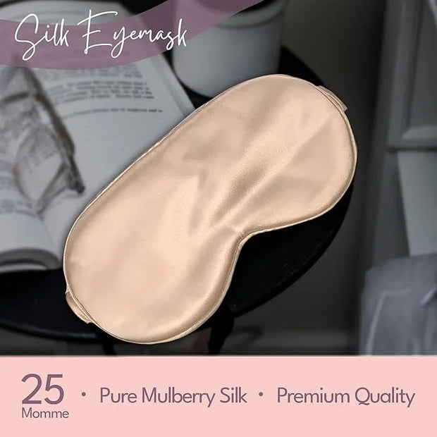 CELESTIAL SILK 100% Silk Sleep Mask for Women with Silk Covered Elastic Strap, Eye Mask for Sleeping (One Size, Taupe) - P...