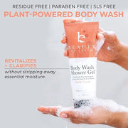 Vanilla Coconut Shower Gel Body Wash - USA Made with Organic & Natural Ingredients, Moisturizing Cleansing Gel for Women, ...