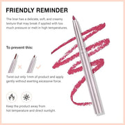 evpct Silky Lip Liner Pencil Retractable, Ruby Red Smooth Lip Liner Creamy Velvet Lipliner Long-Lasting for Korean Makeup ...