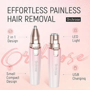Rechargeable Facial Hair Remover for Women: 2-in-1 Device for Shaping Eyebrows and Removing Face Peach Fuzz (Gradient Pink...