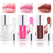 3PCS Lip Oil Set, Hydrating Lip Mahogany)