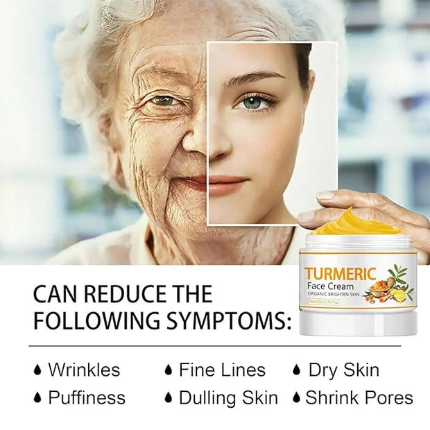 Turmeric Face Cream for Face - Natural Turmeric Moisturizer Cream for Soothing & Hydrating - Vitamin C Turmeric Anti Aging...