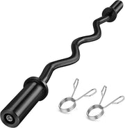 47" Olympic Barbell Curl Bar EZ Bar Strength 440-Pound Capacity - Product Image