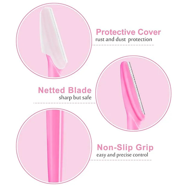 12 Pcs Eyebrow Razors, Face Razors Multipurpose, Exfoliating Dermaplaning Tools, Eyebrow Trimmers Shaver with Safety Cover...