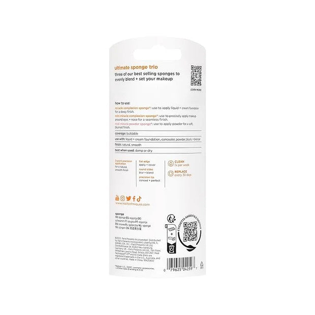 Real Techniques Ultimate Makeup Sponge Trio, Makeup Blending Sponges, For Liquid, Cream, & Powder Products, Powder & Found...