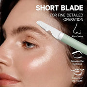 Dermaplane Razor - Facial Hair Removal Tool with 8 Refill Blades, Exfoliating Dermaplaning Tool for Face, Eyebrow Razor wi...