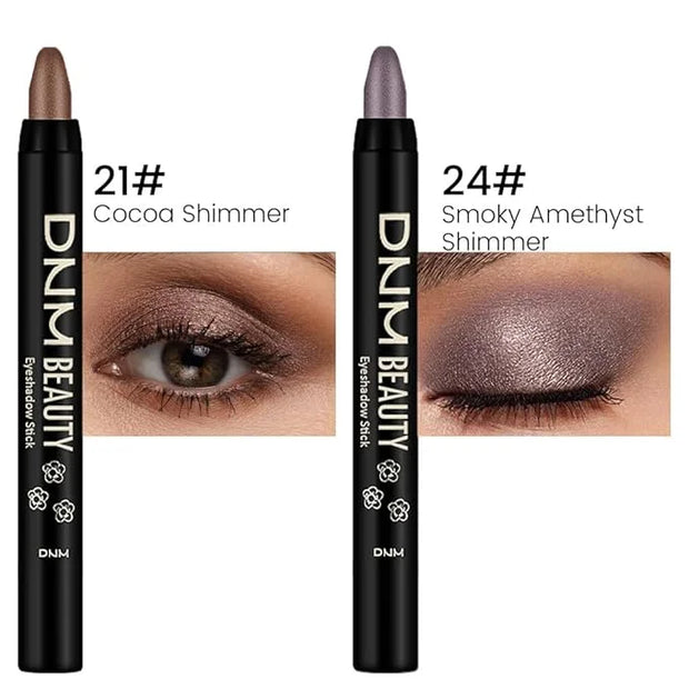 evpct 2Pcs Cream Eyeshadow Sticks Set for Eyes Waterproof, Cocoa Shimmer & Smoky Amethyst Shimmer Matte Eye shadow Stick P...