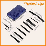 Yougai 9 Pcs Tweezers and Nail Clippers Kit for Facial Hair Women with Travel Case, Professional Stainless Steel Eyebrow T...