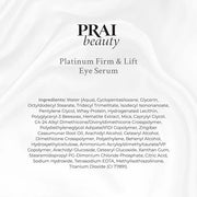 PRAI Beauty Platinum Firm and Lift Eye Serum, Anti-Aging and Hydrating Serum, Paraben-Free, Vegan, Cruelty-Free, 0.5 oz - ...