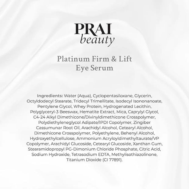 PRAI Beauty Platinum Firm and Lift Eye Serum, Anti-Aging and Hydrating Serum, Paraben-Free, Vegan, Cruelty-Free, 0.5 oz - ...