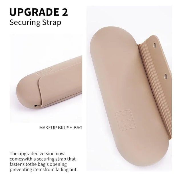 Silicone makeup brush holder travel