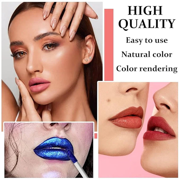 Peel Off Lip Stain Lip Tint Matte Liquid Lipstick Nude Lip Gloss Long Lasting Waterproof Lip Tint Stain Non-stick Cup Peel...
