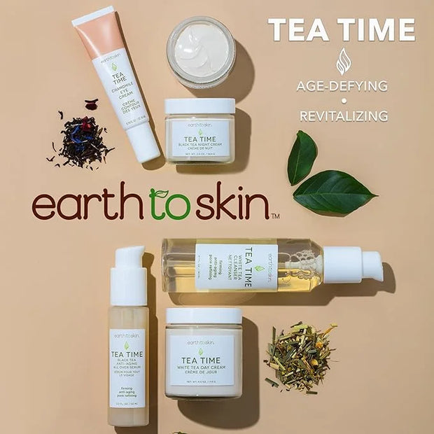 Earth To Skin Tea Time Chamomile Eye Cream – Hydrating & Soothing Eye Treatment with Vitamin E, Vitamin C & Jojoba Oil – 0...
