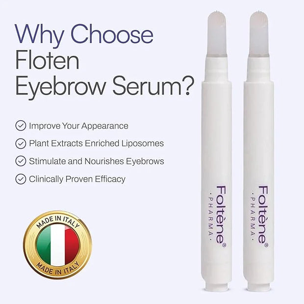 Foltene PHARMA Eyebrow Serum - Clinically Proven Brow Growth Serum for Fuller, Thicker Brows - Advanced Formula with Pepti...