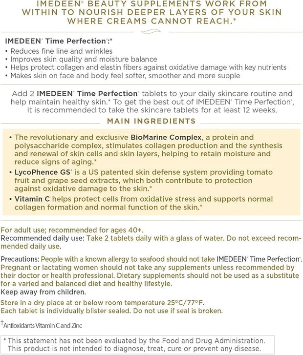 Imedeen Time Perfection (60 Count) Anti-Aging Skincare Formula Beauty Supplement- (One Month Supply) - Product Image