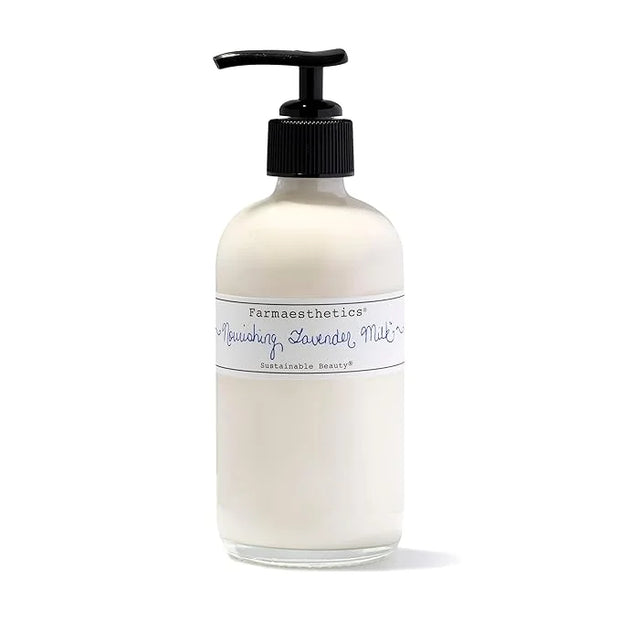 Farmaesthetics Nourishing Lavender Milk Face and Body Lotion (8oz) | Ethically Sourced Sustainable Beauty | Clean, All Nat...