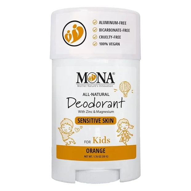 MONA BRANDS 100% Natural Kids Deodrant for Boys and Girls | Safe Deodorant for Kids | No Baking Soda, Aluminum or Syntheti...