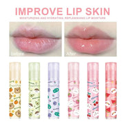 Lip Gloss Clear Jelly Lipstick Set, 6Pcs Roll On Lip Gloss Long Lasting Moisturizing Lip Balm Lip Glow Oil Nutritious Balm...