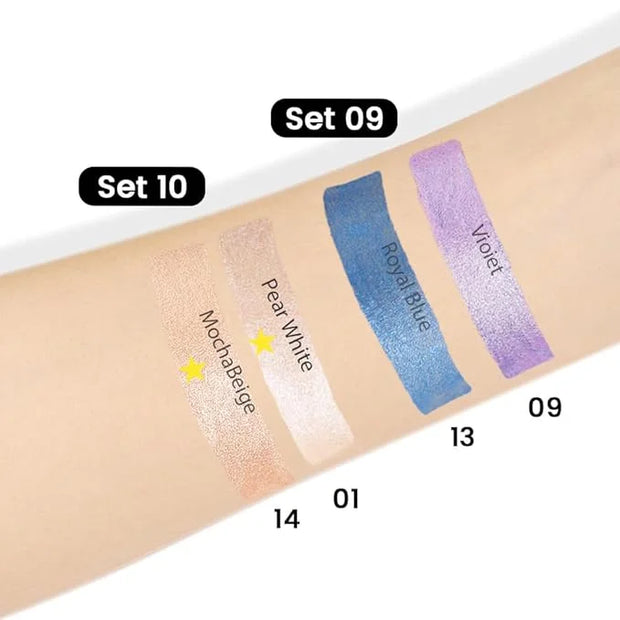 evpct 2Pcs Cream Eyeshadow Sticks Set for Eyes Pearl White & Mocha Beige Shimmer Eye Crayon Shadow Brightener Stick Pencil...