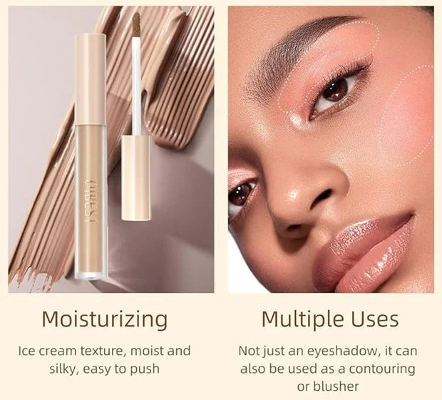 Matte Liquid Eyeshadow Long Lasting High-pigmented Eyeshadow Gel Eye Makeup (Matte Nude - Product Image