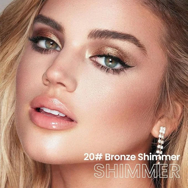 evpct Bronze Shimmer Cream Eye Shadow Brightener Sticks Set for Eyes, Bronze Shimmery Matte Pencil Eye shadow Applicator S...