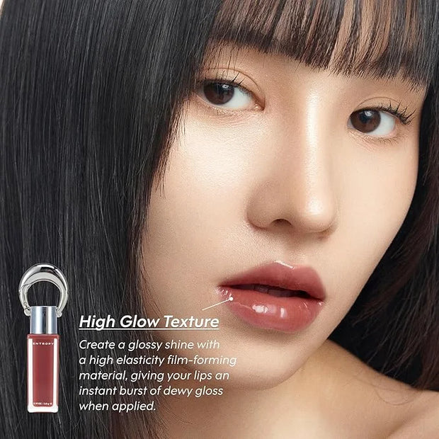 ENTROPY Makeup 2-in-1 Charm Shiny Glowy Lip & Cheek Gloss Tint Keychain, High Pigment Glossy Lip Color & Plumping Gloss, C...