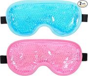 2 Pcs Gel Eye Mask Cooling Ice Eye Puffy Masks Reusable Hot Cold Compress Eyes Mask for Men Women Dry Itchy Eyes Bags Puff...