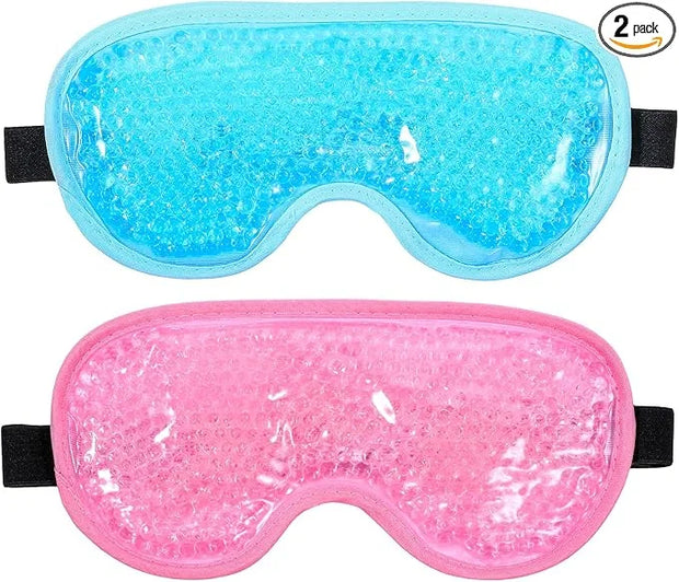 2 Pcs Gel Eye Mask Cooling Ice Eye Puffy Masks Reusable Hot Cold Compress Eyes Mask for Men Women Dry Itchy Eyes Bags Puff...