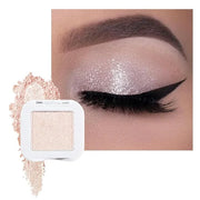 evpct Pear White Shimmer Single Eye shadow Palette Makeup for Older Women, Glitter Sparkly Pearl Shimmer Cream Eyeshadow P...
