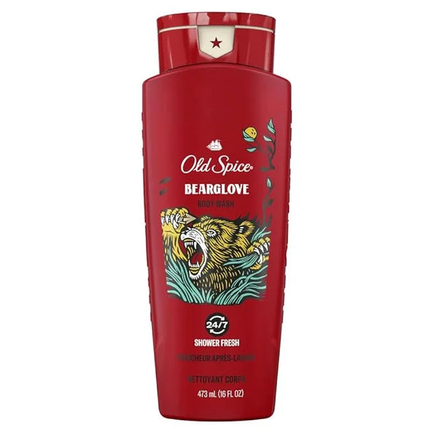 Old Spice Wild Bearglove Scent Body Wash for Men, Red 16 Oz, Packaging may vary Red - Product Image